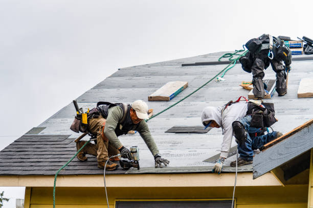 Professional Gutter Installation technician working in Harbor City, CA